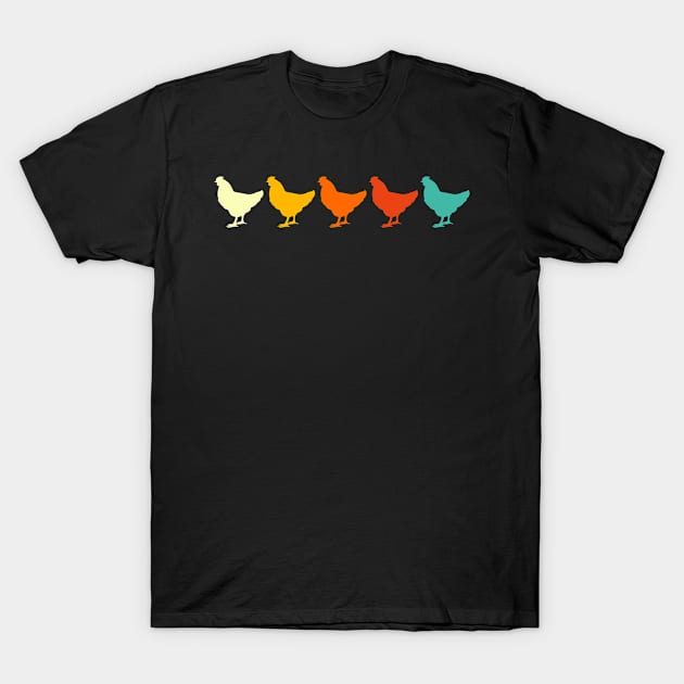 Vintage Retro Chicken T-Shirt by Sonyi